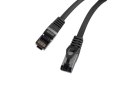 Patchcord kat.8.1 S/FTP LSZH CU 1.5m czarny fluke passed
