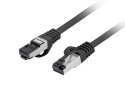 Patchcord kat.8.1 S/FTP LSZH CU 1m czarny fluke passed