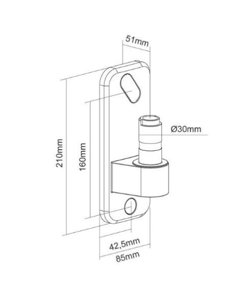 AWL75-450BL ADAPTER ŚCIENNY DO UCHWYTÓW AWL75-450BL ADAPTER ŚCIENNY DO UCHWYTÓW