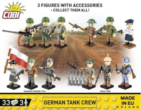 Klocki German tank crew 3 figurki Klocki German tank crew 3 figurki