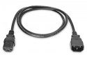 Kabel przedłużający zasilający Typ IEC C14/IEC C13 M/Ż czarny 5m