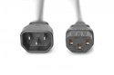 Kabel przedłużający zasilający Typ IEC C14/IEC C13 M/Ż czarny 5m