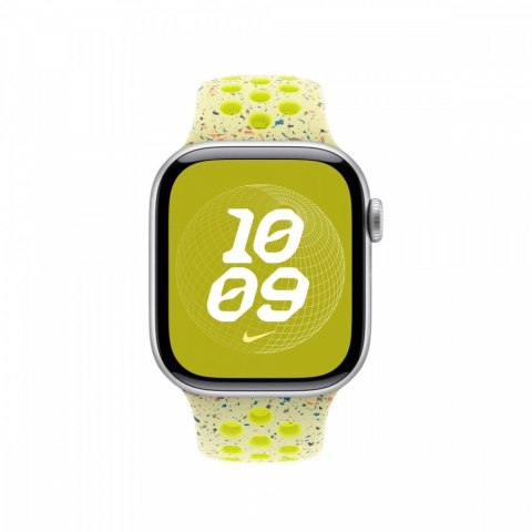 Pasek sportowy Nike w kolorze promiennym zielonożółtym do koperty 40 mm - rozmiar M/L Pasek sportowy Nike w kolorze promiennym zielonożółtym do koperty 40 mm - rozmiar M/L