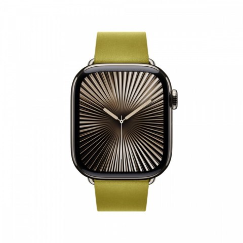 Pasek w kolorze zieleni Chartreuse z klamrą nowoczesną do koperty 42 mm - rozmiar S