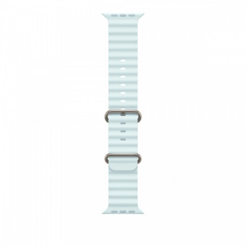 Pasek Ocean w kolorze mroźnego błękitu do koperty 49 mm - elementy z tytanu w kolorze naturalnym