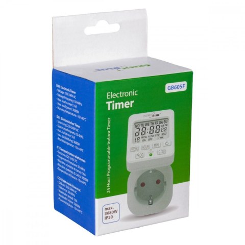 Timer cyfrowy GB605 E 16A IP20 Timer cyfrowy GB605 E 16A IP20