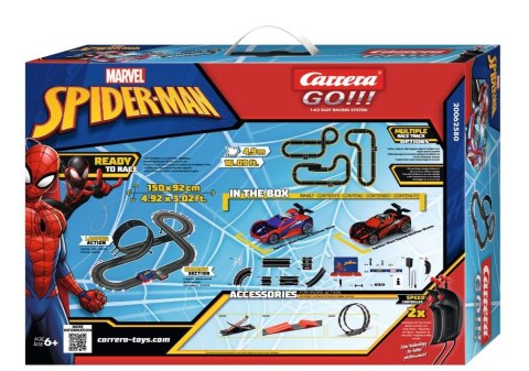 Go Tor samochodowy z pojazdami Spider Man Racing 4,9m Go Tor samochodowy z pojazdami Spider Man Racing 4,9m