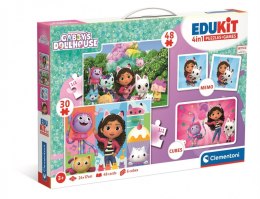 Zestaw gier 4 w 1 Gabi Gabby Memo Puzzle Klocki