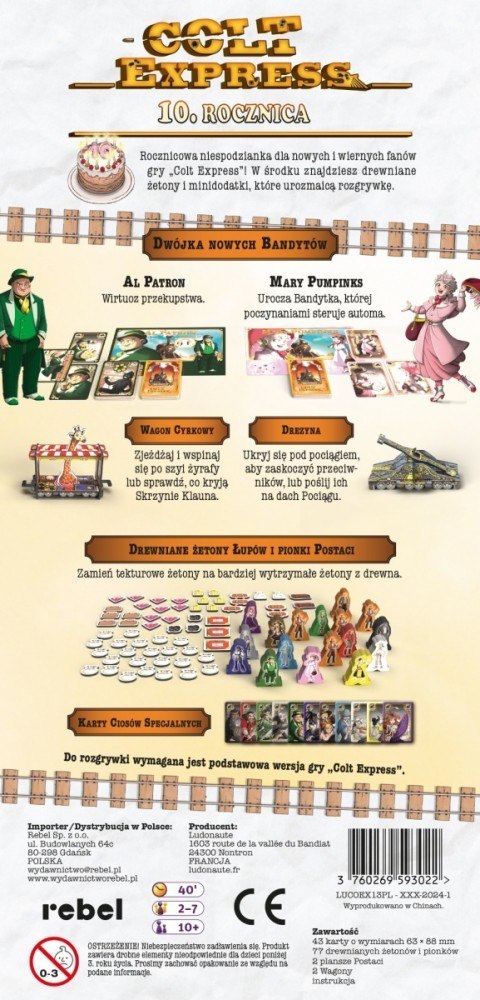 Gra Colt Express: 10 rocznica Gra Colt Express: 10 rocznica