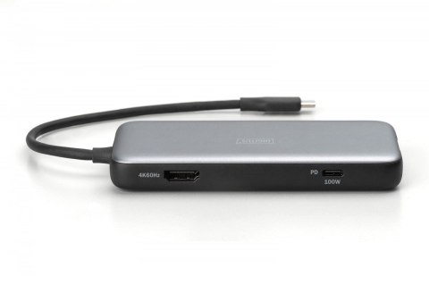 Stacja dokująca USB-C 7 portowa, max. 4K/60Hz z HDR, HDMI, USB-A 3.2 Gen2, Gigabit Ethernet, SD/Micro SD, PD 100W Stacja dokująca USB-C 7 portowa, max. 4K/60Hz z HDR, HDMI, USB-A 3.2 Gen2, Gigabit Ethernet, SD/Micro SD, PD 100W