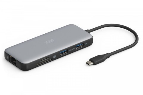 Stacja dokująca USB-C 8 portowa, max. 4K/60Hz z HDR, HDMI, max. 2 monitory MST, USB-A 3.2 Gen2, Gigabit Ethernet, SD/Micro SD, P Stacja dokująca USB-C 8 portowa, max. 4K/60Hz z HDR, HDMI, max. 2 monitory MST, USB-A 3.2 Gen2, Gigabit Ethernet, SD/Micro SD, P