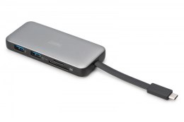 Stacja dokująca podróżna USB-C 7 portowa, max. 4K/60Hz z HDR, HDMI, USB-A 3.2 Gen1, Gigabit Ethernet, SD/Micro SD, PD 100W