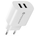 Ładowarka sieciowa 2X USB 2,4A 12W Biała Ładowarka sieciowa 2X USB 2,4A 12W Biała