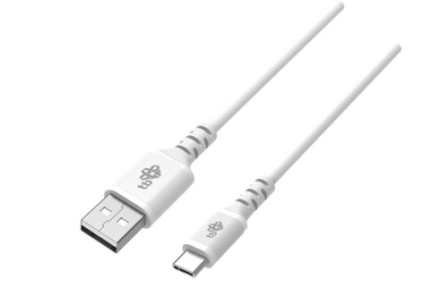Kabel USB-USB C 1m silikonowy biały Quick Charge Kabel USB-USB C 1m silikonowy biały Quick Charge