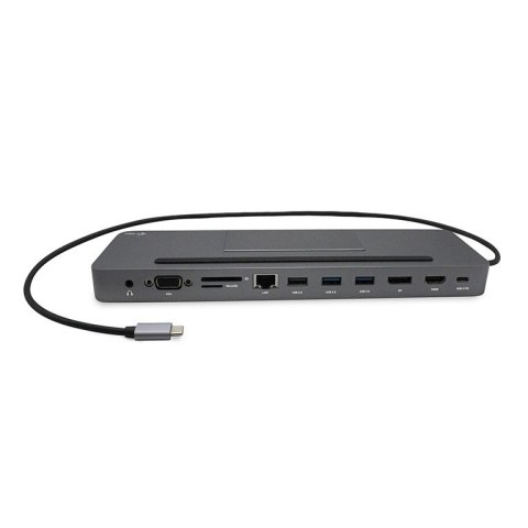 Stacja dokująca USB-C Metal Ergonomic 4K 3x Display Docking Station Power Delivery 85 W Stacja dokująca USB-C Metal Ergonomic 4K 3x Display Docking Station Power Delivery 85 W