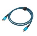 Kabel USB-C M/M USB4 2M 240W 8K 60HZ czarno-niebieski