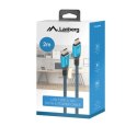 Kabel USB-C M/M USB4 2M 240W 8K 60HZ czarno-niebieski
