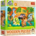 Puzzle drewniane 24 elementy Dinozaury Jurassic World