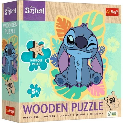 Puzzle drewniane Wesoły Stitch