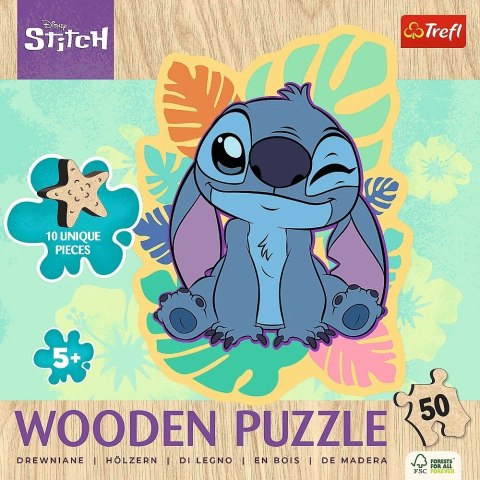 Puzzle drewniane Wesoły Stitch