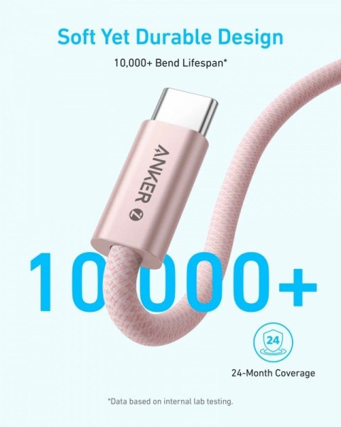 Kabel Zolo USB-C do USB-C 240W oplot 0.9m czarny Kabel Zolo USB-C do USB-C 240W oplot 0.9m czarny