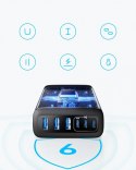 Ładowarka GaN 112W 3xUSB-A 3xUSB-C czarna