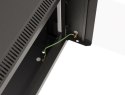 Szafa instalacyjna rack wisząca 19" 540x350 czarna drzwi przeszklone ( flat pack)