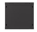 Szafa instalacyjna rack wisząca 19" 540x350 czarna drzwi przeszklone ( flat pack)