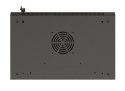 Szafa instalacyjna rack wisząca 19" 540x350 czarna drzwi przeszklone ( flat pack)