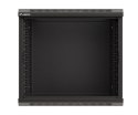Szafa instalacyjna rack wisząca 19" 540x350 czarna drzwi przeszklone ( flat pack)