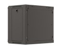 Szafa instalacyjna rack wisząca 19" 540x350 czarna drzwi przeszklone ( flat pack)