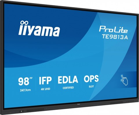 Monitor 98 cali TE9813A-B1AG INFRARED,40pkt,IPS,4K,7H,450cd/m2, WiFi,USB, ANDROID 14, Google EDLA,2x20W, UCHWYT CIENNY Monitor 98 cali TE9813A-B1AG INFRARED,40pkt,IPS,4K,7H,450cd/m2, WiFi,USB, ANDROID 14, Google EDLA,2x20W, UCHWYT CIENNY