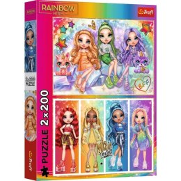 Puzzle 2x200 elementów Tęczowe Lalki Rainbow High