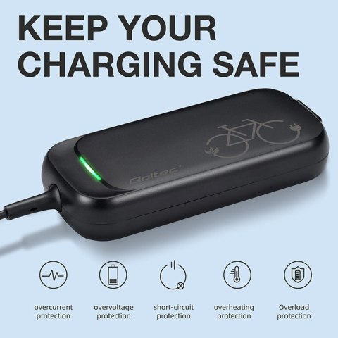 Ładowarka do roweru skutera elektrycznego 36V | 42V | 2A | 5.5*2.1 | wodoodporna + kabel zasilający