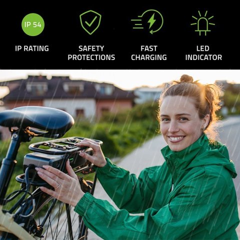 Ładowarka do roweru skutera elektrycznego 36V | 42V | 2A | 5.5*2.5 + wodoodporna + kabel zasilający