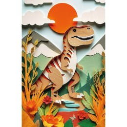 Puzzle 160 elementów 40-lecie Paper Art Dinozaur
