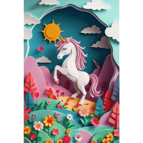 Puzzle 160 elementów 40-lecie Paper Art Jednorożec Puzzle 160 elementów 40-lecie Paper Art Jednorożec