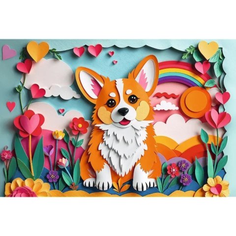 Puzzle 160 elementów 40-lecie Paper Art Piesek Puzzle 160 elementów 40-lecie Paper Art Piesek