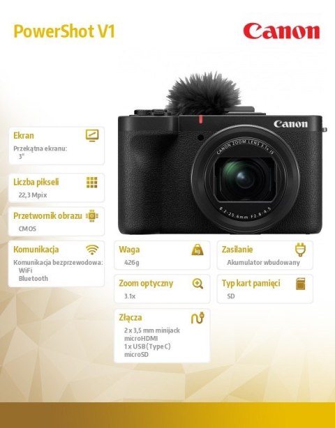 Aparat PowerShot V1 6390C001 Aparat PowerShot V1 6390C001