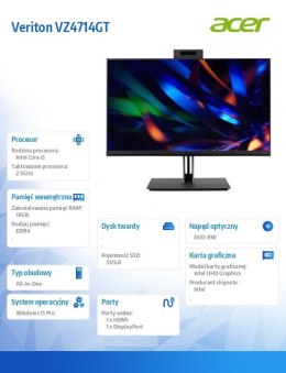 Komputer All-in-One Veriton VZ4714GT i5-13400/16GB/512GB/W11P
