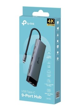 Hub USB Type-C 9-Port SPEC: 1 × USB-C Connector,1 × HDMI 4K 60Hz Port,1 × USB-C PD 100W Port,