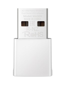 Karta sieciowa Mercusys AC1300 Nano Wireless Dual Band USB Adapter SPEED: 400 Mbps at 2.4 GHz + 867 Mbps at 5 GHz
