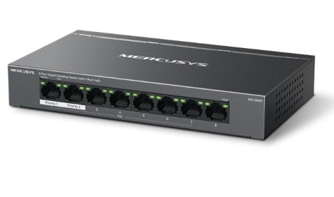 Przełącznik Mercusys 8-Port Gigabit Desktop Switch with 7× Gigabit PoE+ Ports, 1× Gigabit Non-PoE Ports Przełącznik Mercusys 8-Port Gigabit Desktop Switch with 7× Gigabit PoE+ Ports, 1× Gigabit Non-PoE Ports