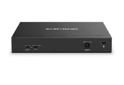 Przełącznik Mercusys 8-Port Gigabit Desktop Switch with 7× Gigabit PoE+ Ports, 1× Gigabit Non-PoE Ports Przełącznik Mercusys 8-Port Gigabit Desktop Switch with 7× Gigabit PoE+ Ports, 1× Gigabit Non-PoE Ports