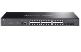 Przełącznik zarządzalny Omada 24-PortGb Stackable Lite L3 with 4 PORT: 24× Gigabit RJ45 Ports, 4× 10G SFP+ Slots, RJ45/USB Type