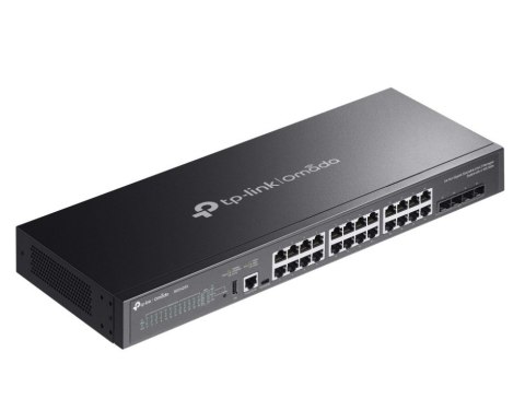 Przełącznik zarządzalny Omada 24-PortGb Stackable Lite L3 with 4 PORT: 24× Gigabit RJ45 Ports, 4× 10G SFP+ Slots, RJ45/USB Type  Przełącznik zarządzalny Omada 24-PortGb Stackable Lite L3 with 4 PORT: 24× Gigabit RJ45 Ports, 4× 10G SFP+ Slots, RJ45/USB Type