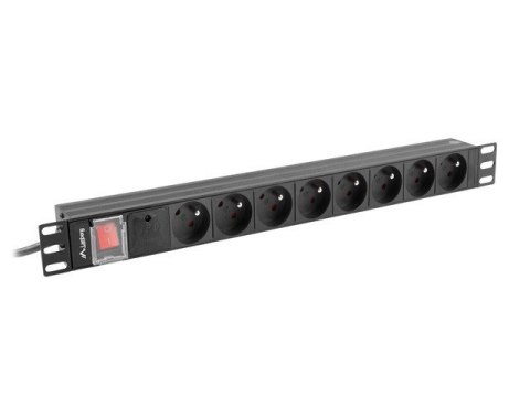 Listwa zasilająca rack PDU 19 cali 1U 16A 8X 230V PL 2 czarna Listwa zasilająca rack PDU 19 cali 1U 16A 8X 230V PL 2 czarna