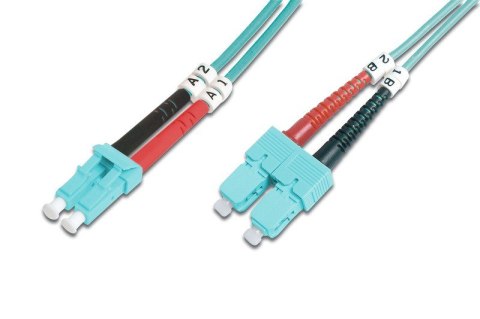Patchcord światłowodowy FO LC-SC MM 50/125 OM3 duplex LSOH 3m Patchcord światłowodowy FO LC-SC MM 50/125 OM3 duplex LSOH 3m