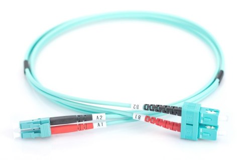 Patchcord światłowodowy FO LC-SC MM 50/125 OM3 duplex LSOH 3m Patchcord światłowodowy FO LC-SC MM 50/125 OM3 duplex LSOH 3m
