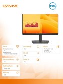 Monitor E2225HSM 21.5 cala LED VA Full HD (1920 x1080)/16:9/DP/HDMI/VGA/Speakers/3Y